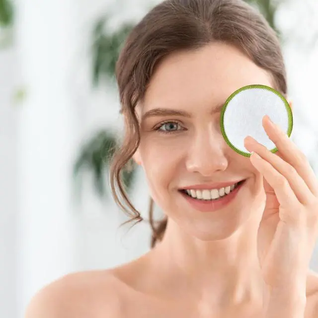 Alt view image 5 of 7 - Chloven Reusable Cotton Rounds 30 Pack Washable Bamboo Makeup Remover Pads | Reusable Cotton Pad for Toner and Gentle Cleansing Reusable Face Pads for Skincare & Nail Polish Removal with Mesh Bag