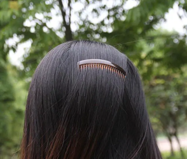 Alt view image 5 of 6 - Yeshan 3.2" Plastic Hair Side Comb With Teeth Comb HairPin Clip for women,Brown (12pcs)