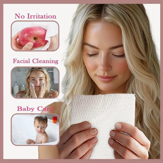 Alt view image 5 of 5 - Face Towels, Disposable Face Towel, Extra Large Face Towelettes XXL, Makeup Remover Dry Wipes, Facial Tissue for Gentle Skin Care and Daily Cleansing, Ultra Soft & Thick, 36 Count, 1 Pack