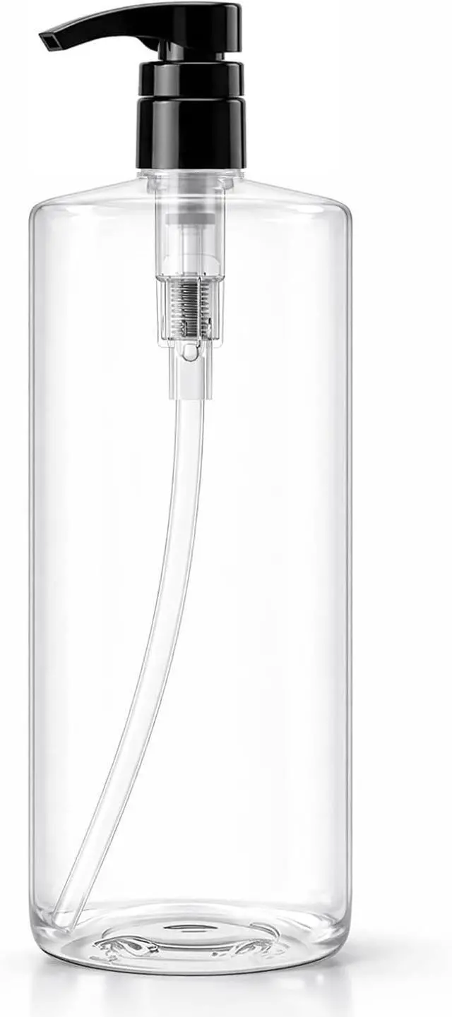 Main image of Bar5F 32 oz Body Wash Dispenser for Shower with Pump, Large 1 Liter | Large Pump Bottle for Shampoo, Conditioner, Soap, Durable and Refillable, Crystal-Clear and BPA-Free for Personal Care