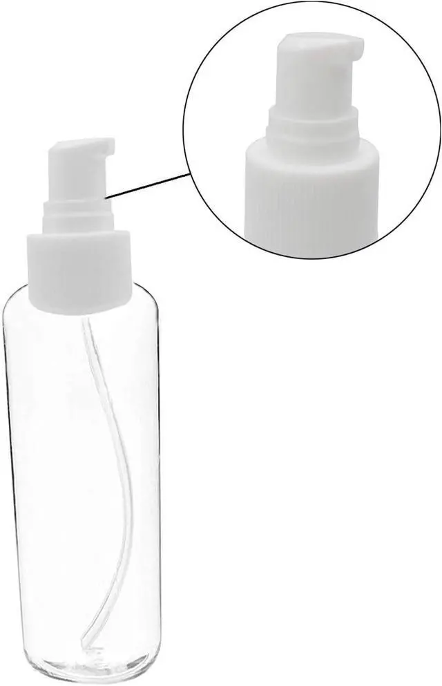 Alt view image 3 of 5 - TrendBox 12 Pack Plastic Empty Bottles with Duckbill Pump Cap for Shampoo, Lotions, Liquid Body Soap, Cream (1 oz / 30 ml)