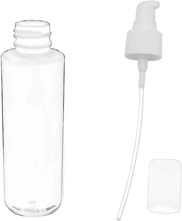 Alt view image 4 of 5 - TrendBox 12 Pack Plastic Empty Bottles with Duckbill Pump Cap for Shampoo, Lotions, Liquid Body Soap, Cream (1 oz / 30 ml)