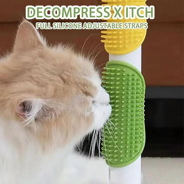 Alt view image 5 of 7 - Silicone Pet Grooming Brush for Dogs & Cats Soft Bath Brush, Gentle Deshedding & Massage Tool, Adjustable Hand Strap, Use Wet or Dry for Short & Long Hair Pets (Green)