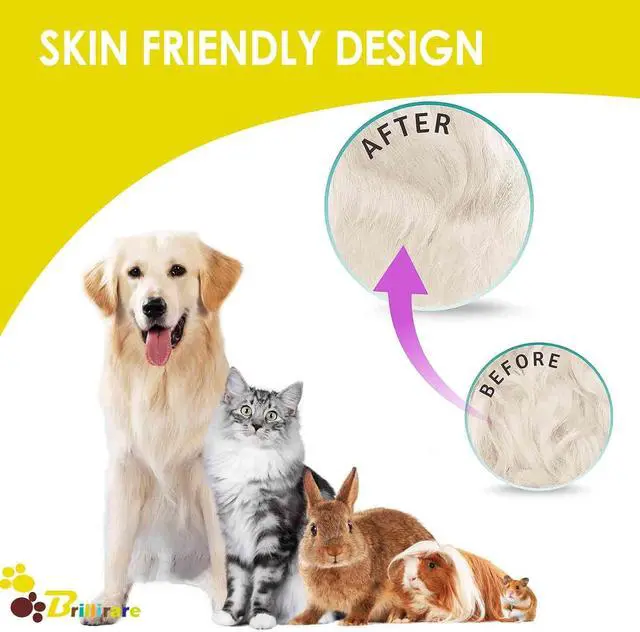 Alt view image 7 of 7 - 4 Pack Dog Grooming Brush, Premium Soft Silicone Pet Bath Brushes with Adjustable Handle, Shampoo Soothing Comb for Wet Dry Long Short Haired Dogs & Cats Massaging, Deshedding