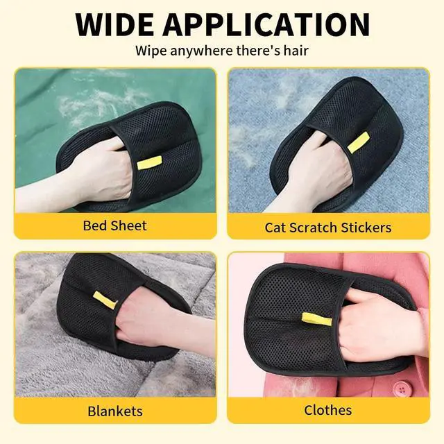Alt view image 6 of 7 - Electrostatic Pets Removal Gloves, Reusable Cat Dog Electrostatic Hair Remover Grooming Glove Tool