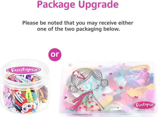 Alt view image 6 of 6 - Girls Hair Clips Barrettes, Funtopia 80 Pcs Metal Snap Hair Clips for Kids | Lovely Animal Fruit Printed Pattern Snap Barrettes Hair Pins, Colorful Cartoon Design Hairpins for Kids Girls Teens Pets