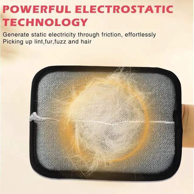 Alt view image 2 of 7 - Static Pet Hair Removal Glove, Reusable Electrostatic Pet Cat Dog Hair Remover Grooming Brush