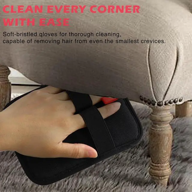 Alt view image 5 of 7 - Static Pet Hair Removal Glove, Reusable Electrostatic Pet Cat Dog Hair Remover Grooming Brush