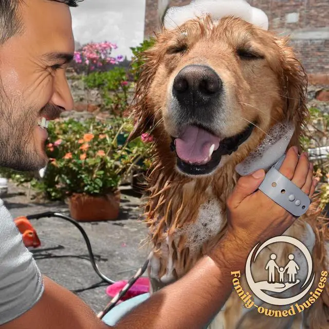 Alt view image 3 of 7 - Dog Bath Brush - Silicone Grooming and Shedding Brush for Dogs & Cats, Puppy Essentials Dog Shampoo Brush, Pet Hair Removal Tool for Deep Clean & Massage