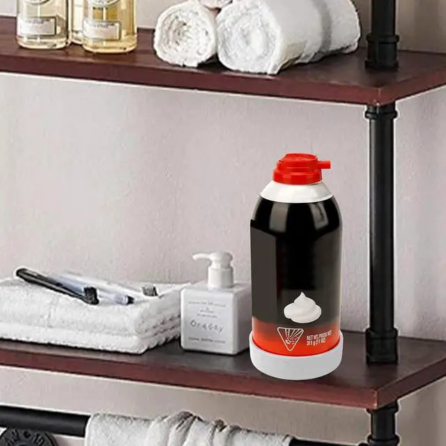 Alt view image 5 of 6 - Linkidea 2 Pack Silicone Shaving Can Holder, 2.5" Anti-Rust Stand for Shaving Gel & Foam Cans, Bathroom Countertop Protector, Compatible with Barbasol, Gillette (Grey)