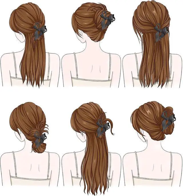 Alt view image 6 of 7 - Mesovor 4 pack Cute Bow Claw Clip for Women, Nonslip Matte Strong Hold | Bows Hair Clips for Thin and Thick Hair, Chic Hair Styling Accessories