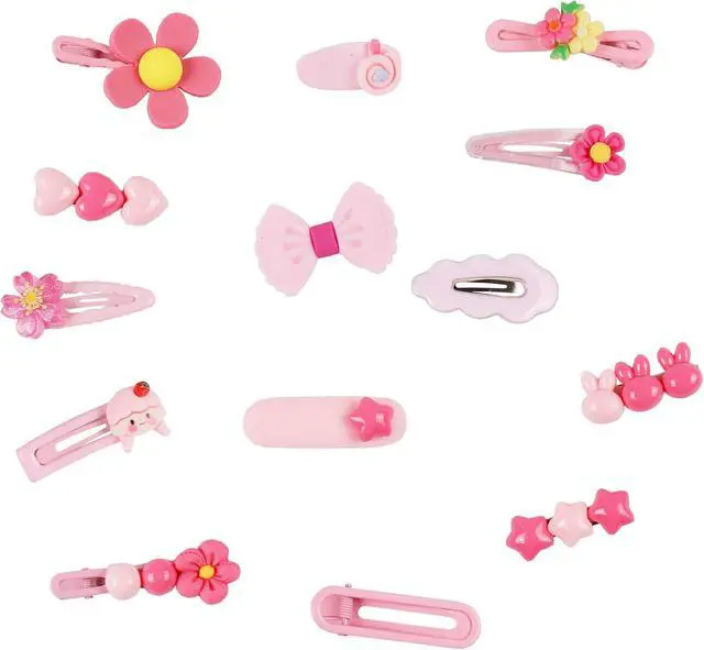 Alt view image 2 of 6 - 56PCS Girl Hair Clips Cute Hair Accessories for Kids Candy Color Hair Accessory for Little Girls Kids Teens,Multiple Patterns