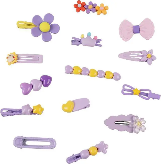 Alt view image 3 of 6 - 56PCS Girl Hair Clips Cute Hair Accessories for Kids Candy Color Hair Accessory for Little Girls Kids Teens,Multiple Patterns