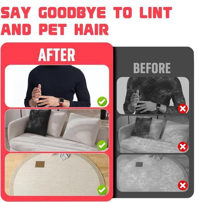 Alt view image 4 of 7 - Pet Hair Removal Gloves Brush,Magic Brush,Upgraded Thickened Electrostatic ,New Reusable Cat Dog Hair Remover Grooming Gloves,Double Sided Washable Static Animal Fur Removal Tool for Couch,Clothes,Car