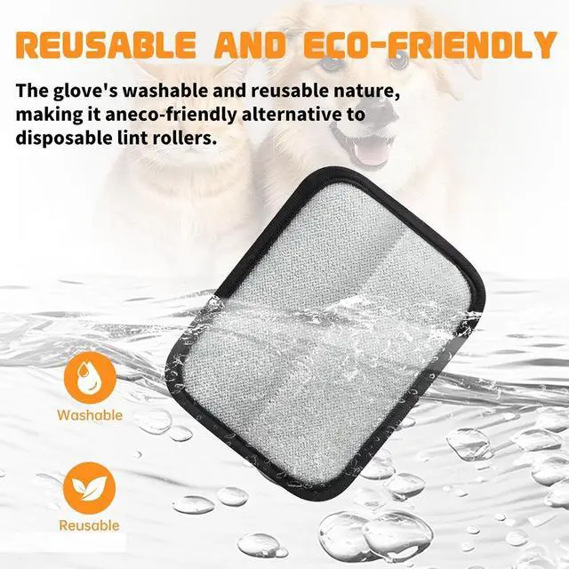 Alt view image 6 of 7 - Pet Hair Removal Gloves Brush,Magic Brush,Upgraded Thickened Electrostatic ,New Reusable Cat Dog Hair Remover Grooming Gloves,Double Sided Washable Static Animal Fur Removal Tool for Couch,Clothes,Car