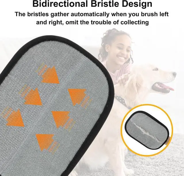 Alt view image 3 of 7 - Pet Hair Remover Gloves, Advanced Static-Adhesive Pet Hair Removal Gloves, Reusable Cat Dog Hair Remover Mitt, Pet Grooming Glove for Shedding, 1PCS