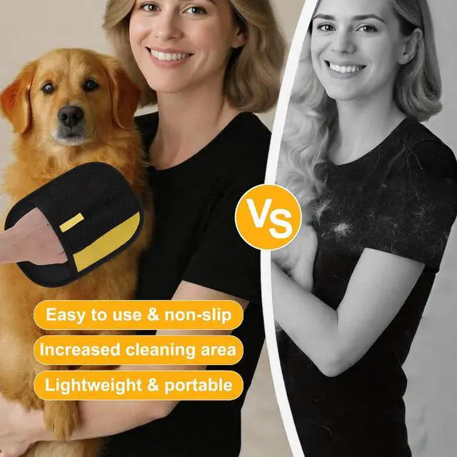 Alt view image 6 of 7 - Pet Hair Remover Gloves, Advanced Static-Adhesive Pet Hair Removal Gloves, Reusable Cat Dog Hair Remover Mitt, Pet Grooming Glove for Shedding, 1PCS