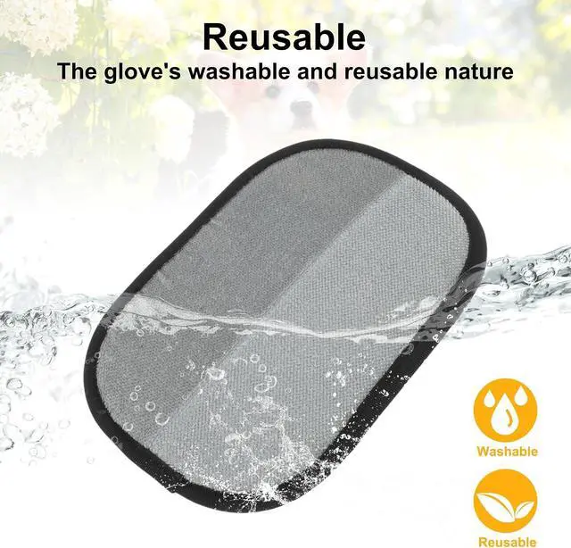 Alt view image 7 of 7 - Pet Hair Remover Gloves, Advanced Static-Adhesive Pet Hair Removal Gloves, Reusable Cat Dog Hair Remover Mitt, Pet Grooming Glove for Shedding, 1PCS
