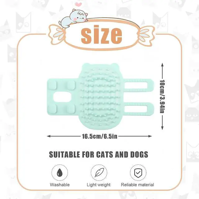 Alt view image 2 of 7 - NQEUEPN 2pcs 2-in-1 Silicone Cat Grooming Brush - Self Cleaning, Massage and Shedding for Pets, Adjustable Face Scratchers for Climbing Frames, Table Legs