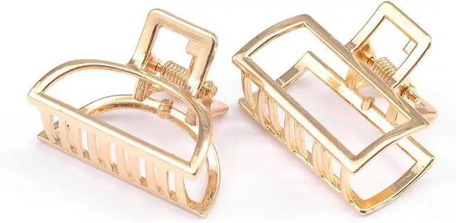 Alt view image 6 of 7 - Brinie Hair Claw Gold Hair Clips Mini Non Slip Claw Clips Hair Accessories Daily Party Gift for Women and Girls (2 PCS)