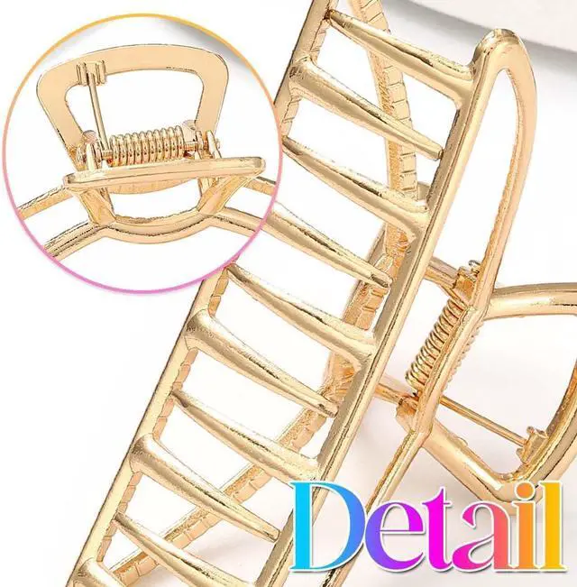 Alt view image 4 of 7 - Fashey Metal Claw Clips Gold Hair Claws Mini Hair Clip Hair Accessories for Women (Gold)