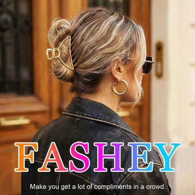 Alt view image 5 of 7 - Fashey Metal Claw Clips Gold Hair Claws Mini Hair Clip Hair Accessories for Women (Gold)