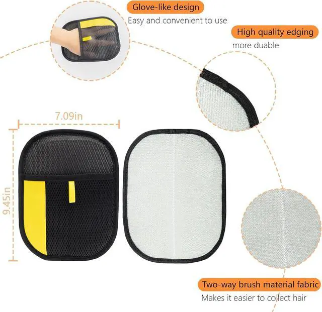 Alt view image 3 of 7 - Pet Grooming Gloves for Cats & Dogs Gentle Deshedding & Massage Brush Glove, Efficient Hair Remover with Static Adsorption, Soft Silicone Tips, Easy to Clean & Comfortable Fit