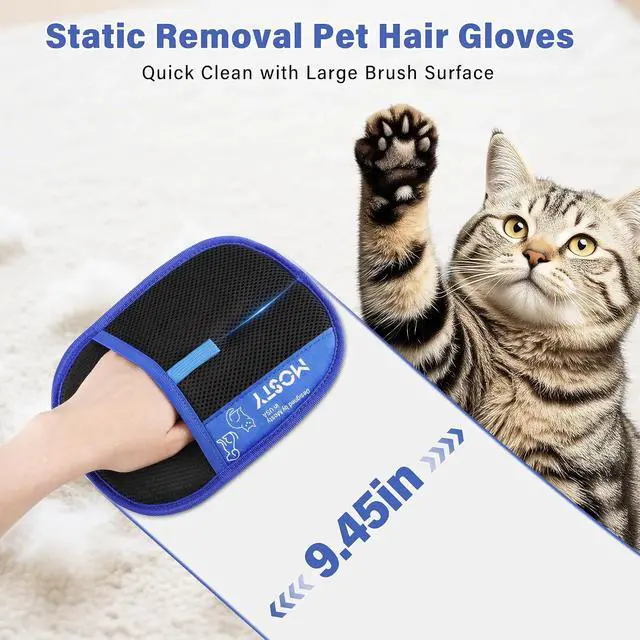 Alt view image 7 of 7 - MOSTY Magic Brush Pet Hair Remover, Reusable Pet Hair Removal Glove, 1PC | for Dogs & Cats, Magic Quick Fur Remover Tool for Sofa, Couch, Carpet Laundry & Car Seats, Must for Pet Owner