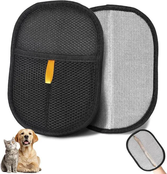 Main image of Pet Grooming Glove for Dogs and Cats, Pet Hair Remover Glove Deshedding Brush Mitt, Gentle Massage Grooming Tool, Easy to Clean, Works on Long and Short Hair Pets for Shedding Fur Removal