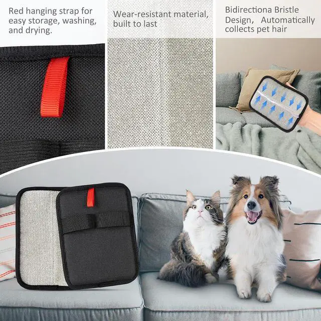 Alt view image 3 of 7 - Obfuscate Pet Hair Removal Glove for Cats & Dogs,Reusable Electrostatic Pet Hair Remover Tool for Couch,Carpet,Car Seat