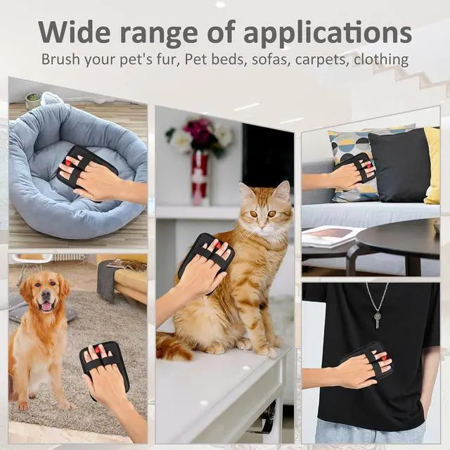 Alt view image 5 of 7 - Obfuscate Pet Hair Removal Glove for Cats & Dogs,Reusable Electrostatic Pet Hair Remover Tool for Couch,Carpet,Car Seat