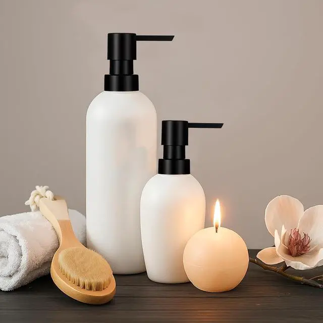 Alt view image 7 of 7 - 2 Pack Soap Dispenser Pump Replacement Top Dispenser Pumps Refill Dispensers Hand Soap Dispensers Jar Pump Lid for Lotion Glass Mouth Bottles, Black