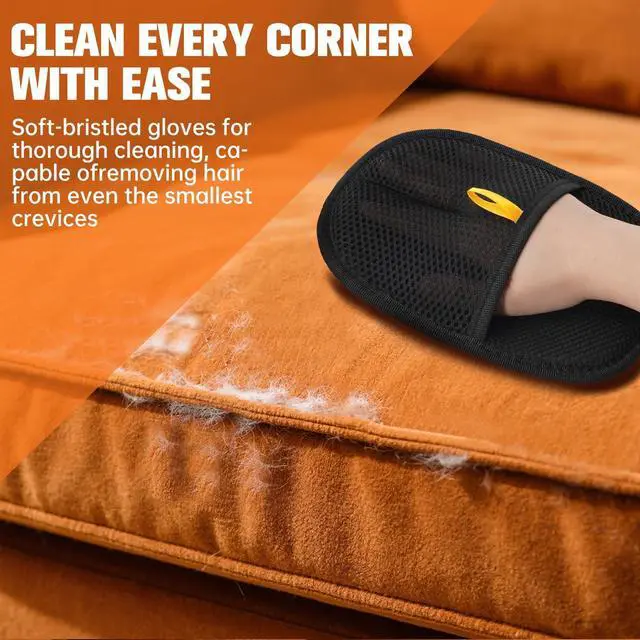 Alt view image 4 of 7 - Pet Grooming Glove for Dogs and Cats, Pet Hair Remover Glove Deshedding Brush Mitt, Gentle Massage Grooming Tool, Easy to Clean, Works on Long and Short Hair Pets for Shedding Fur Removal