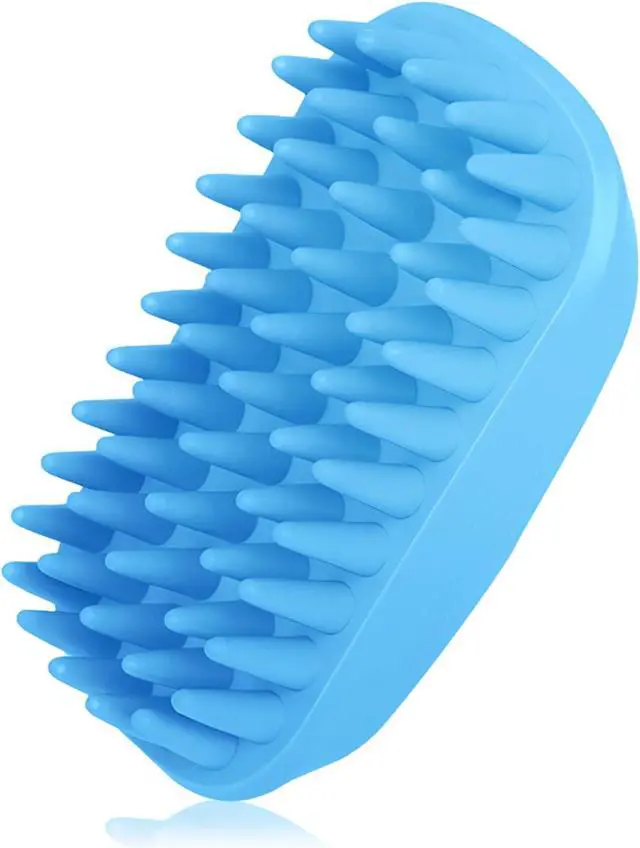 Main image of Dog Bath Brush, Pet Silicone Shampoo Brush, Rubber Shower Wash Curry Brush, Soft Shedding Bathing Brush Removes Loose & Shed Fur, for Short Long Haired Dogs Cats Massage Comb