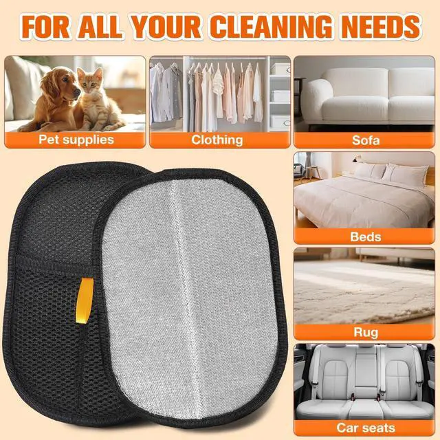 Alt view image 7 of 7 - Pet Grooming Glove for Dogs and Cats, Pet Hair Remover Glove Deshedding Brush Mitt, Gentle Massage Grooming Tool, Easy to Clean, Works on Long and Short Hair Pets for Shedding Fur Removal