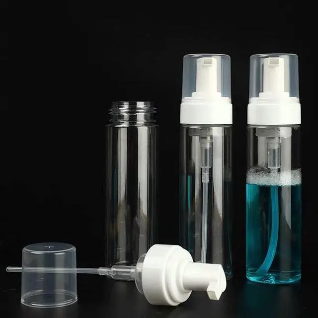 Alt view image 5 of 5 - Foaming Dispenser Bottle 7oz Transparent Empty Spray Bottles 2Pcs | Plastic Foam Pump Bottle Travel Soap Bottle Portable Foam Bottle (200ml)