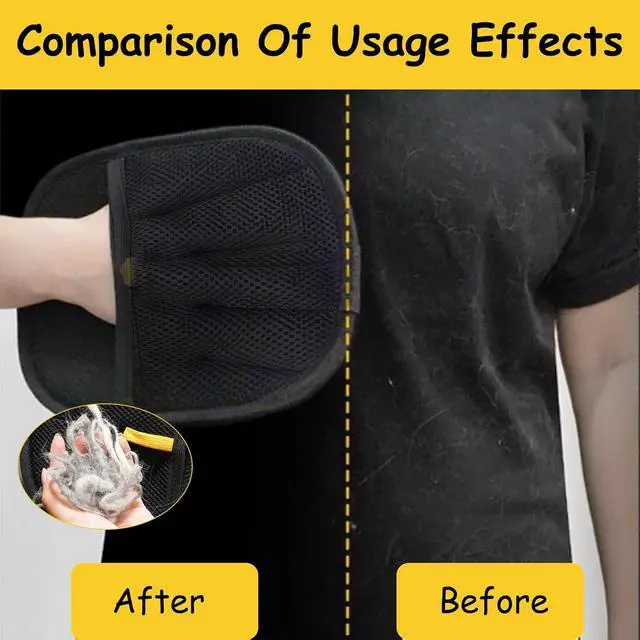 Alt view image 4 of 7 - Vingtank 2Pcs Pet Hair Remover Glove, 2025 Upgraded Pet Hair Remover Electrostatic Gloves Reusable Cat & Dog Hair Removal Tool for Couch, Furniture, Carpet, Car Seat