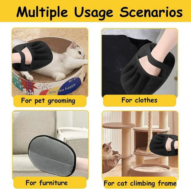 Alt view image 5 of 7 - Vingtank 2Pcs Pet Hair Remover Glove, 2025 Upgraded Pet Hair Remover Electrostatic Gloves Reusable Cat & Dog Hair Removal Tool for Couch, Furniture, Carpet, Car Seat