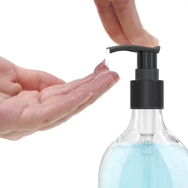 Alt view image 3 of 7 - 10 Ounce Clear Plastic Pump Bottle Dispenser, Refillable Empty Bottle Container with Pump for Essential Oil Soap Lotion Shampoo, 2 Pcs | Refillable Empty Bottle Container with Pump