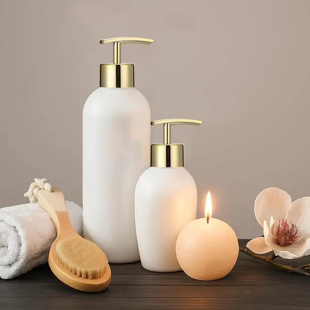 Alt view image 3 of 7 - 2 Pack Gold Soap Dispenser Pump Replacement Top Dispenser Pumps Liquid Hand Soap Dispensers Refill Dispensers Soaps Pumps Replacement for Regular Lotion Hand Dish Soaps Glass Mouth Bottles