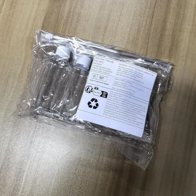 Alt view image 2 of 7 - 4pcs Travel Bottles,80ml Refillable Clear Empty Plastic Travel Size Containers Bottles with Screw Lids for Toiletries,Soap,Shampoo and Conditioner