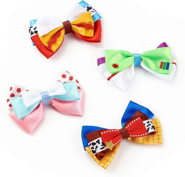 Alt view image 4 of 7 - JiaDuo Baby Girls Hair Bow Clips 4pc Birthday Party Hair Accessories 4 Inch | Premium Grosgrain Ribbon, Halloween Costume, Birthday Cosplay Supplies, Dress Up