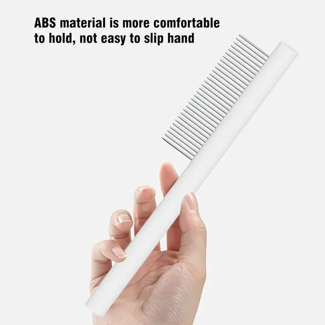 Alt view image 3 of 7 - Cat comb dog comb, Pet Comb for Grooming Logh Haired Dog and Cat Comb, Removes and Prevents Matted Fur Brush, Stainless Steel Teeth Grooming Comb for Pet Cleaning Styling Hair