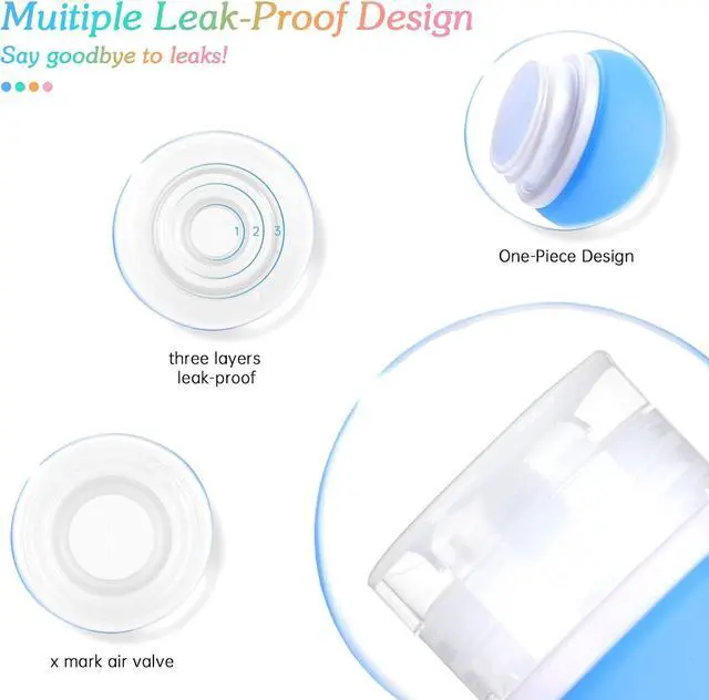 Alt view image 3 of 7 - Morfone Travel Bottles 4Pack Leak Proof Silicone, Refillable for Toiletries | BPA-free & odorless | Wide mouth for easy filling | For shampoo, lotion & more | Cruise & flight essential