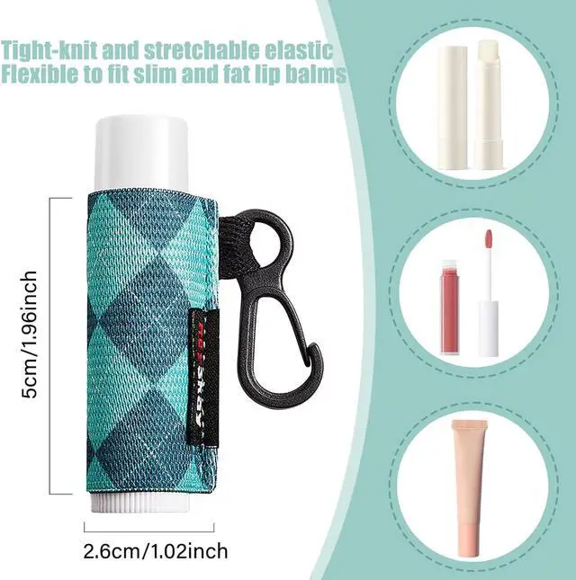 Alt view image 2 of 7 - HEYSKAY 3PCS Lip Balm Holder Key Chain for Chapstick Holder Keychain Sleeve | Stocking Stuffers Gift, Compatible with Chapstick, Lip Balm, Lip Gloss and Lipstick, Gift for Women, Anti-loss Solution