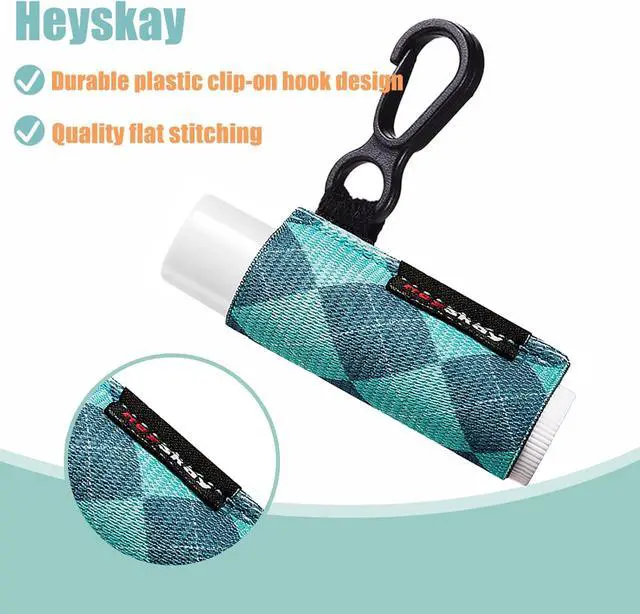Alt view image 3 of 7 - HEYSKAY 3PCS Lip Balm Holder Key Chain for Chapstick Holder Keychain Sleeve | Stocking Stuffers Gift, Compatible with Chapstick, Lip Balm, Lip Gloss and Lipstick, Gift for Women, Anti-loss Solution