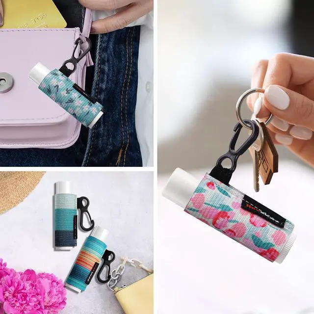 Alt view image 5 of 7 - HEYSKAY 3PCS Lip Balm Holder Key Chain for Chapstick Holder Keychain Sleeve | Stocking Stuffers Gift, Compatible with Chapstick, Lip Balm, Lip Gloss and Lipstick, Gift for Women, Anti-loss Solution