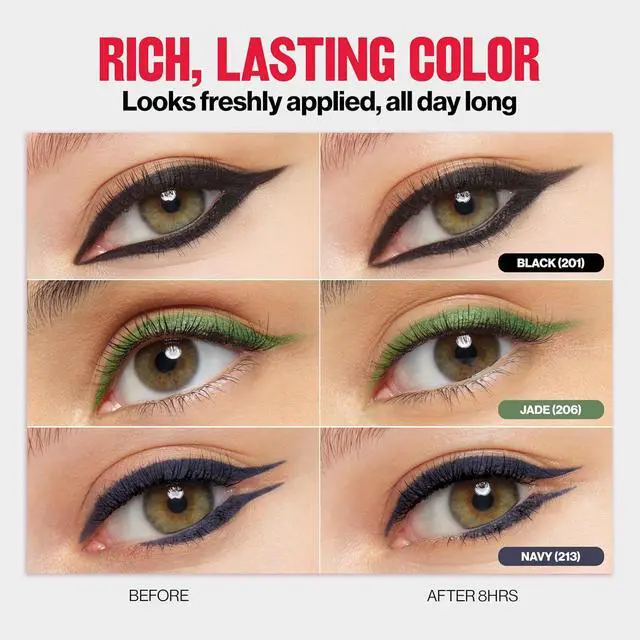 Alt view image 5 of 7 - Revlon ColorStay Pencil Waterproof Eyeliner, 203 Brown, 0.01 oz | Waterproof pencil eyeliner with built-in sharpener. Smudge-proof, long-lasting, intense matte color.