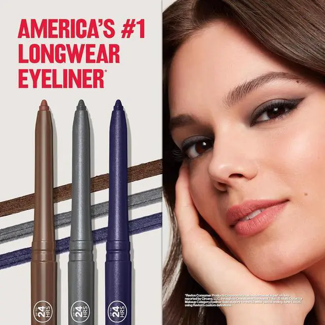 Alt view image 7 of 7 - Revlon ColorStay Pencil Waterproof Eyeliner, 203 Brown, 0.01 oz | Waterproof pencil eyeliner with built-in sharpener. Smudge-proof, long-lasting, intense matte color.
