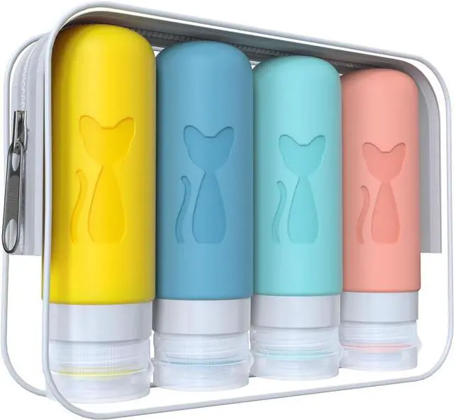 Main image of Zafit TSA Approved 3oz Leakproof Travel Bottles for Toiletries, Refillable Containers for Shampoo Conditioner Lotion Body Wash(Multicolored B)